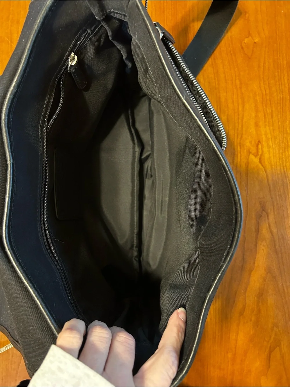 Coach Black Ballistic Nylon and Leather Messenger Laptop Bag G35-6411
